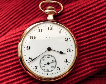 Elgin Gold-Filled Vintage Pocket Watch No Cap
