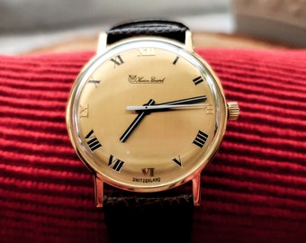 14K Yellow Gold Lucien Piccard Vintage Watch