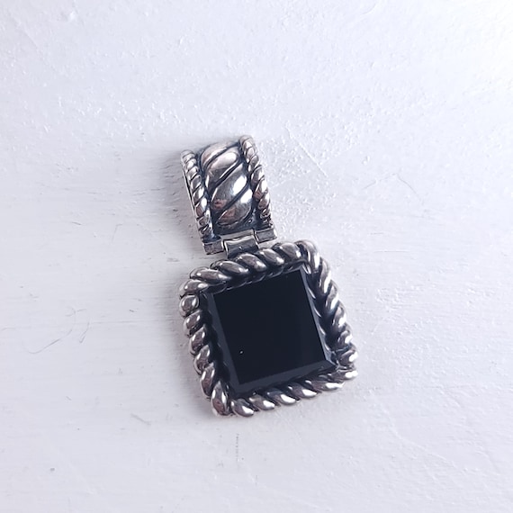 Sterling Silver Vintage Pendant, Onyx Silver Pendant, Onyx Pendant, Natural Onyx Pendant, Onyx Stone Pendant, Artisan Crafted