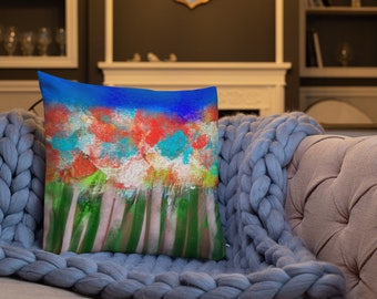 Kunstdruck Kissen | Doppelseitiges Druck Dekokissen | Digitale Malerei | Dekokissen Einzigartiges Design | Original Kunst von Dorit Mendelson