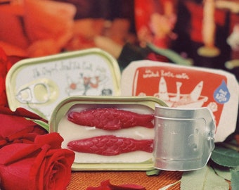 Tinned Fish Candle: Smoked Rose Soy Wax Candle