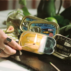 The OG Tinned Fish Candle, Sardines, Anchovies, Tin Seafood Candle, Unique Gift image 6