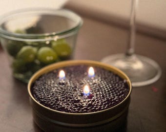 Fancy Caviar Tin Candle, gel wax, caviar lover gift, tinned fish candle, Squishy Tinned Fish Candle