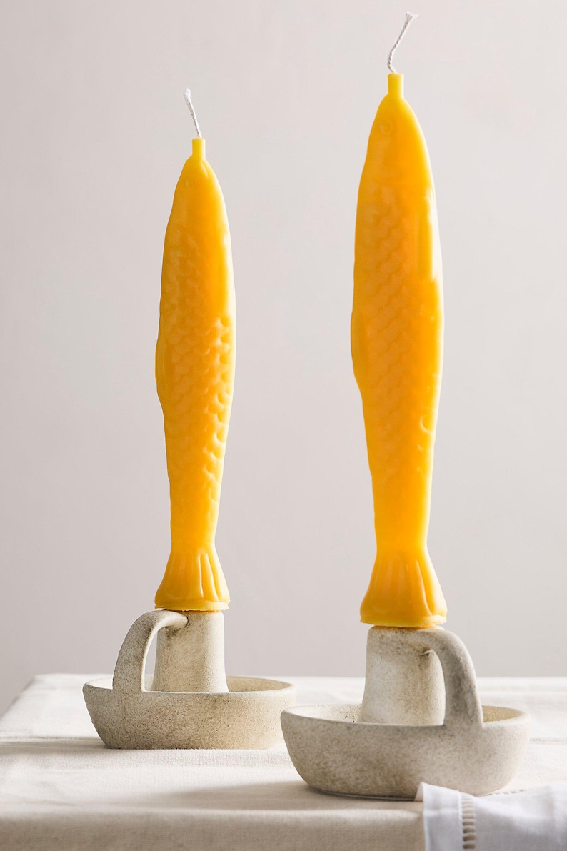 dashaflowerhead Beeswax Taper Candles