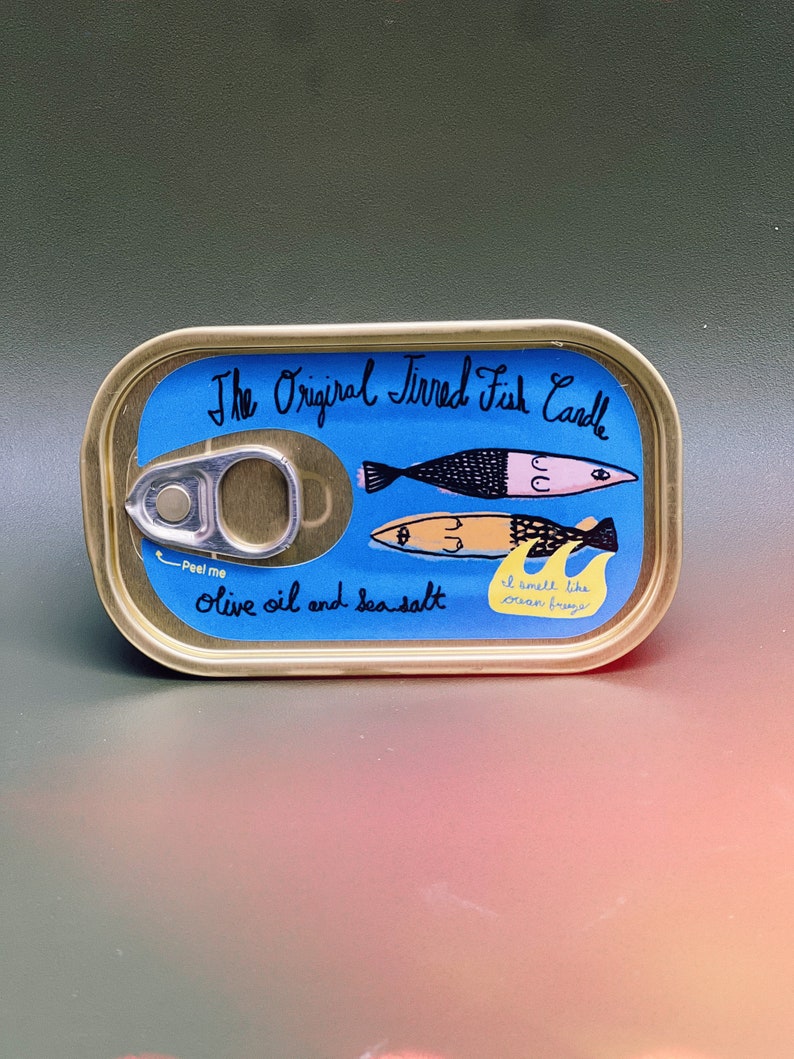 The OG Tinned Fish Candle, Sardines, Anchovies, Tin Seafood Candle, Unique Gift image 1