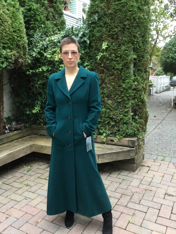 green wool coat women