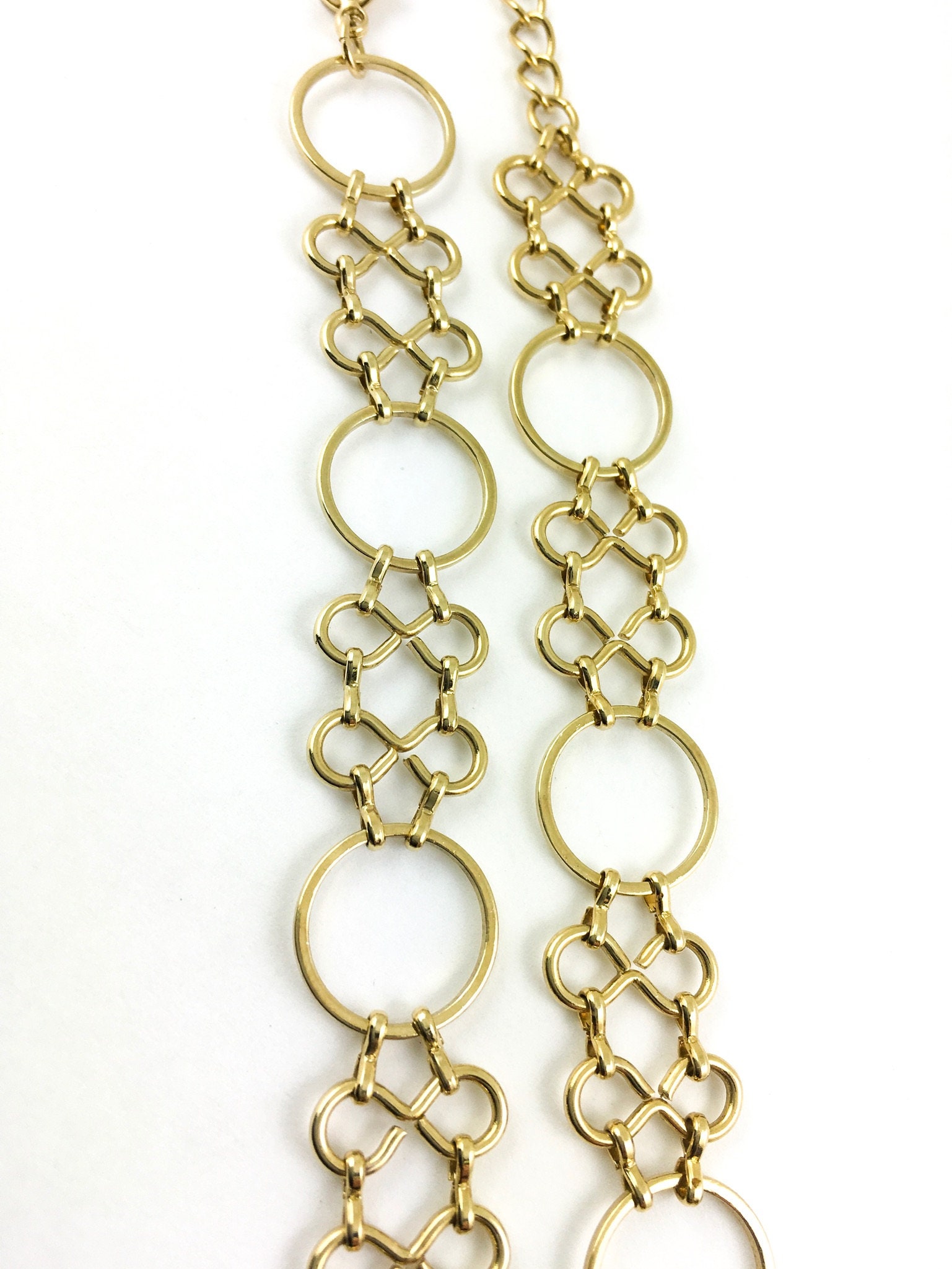 Vintage necklace Gold tone wire necklace Etsy