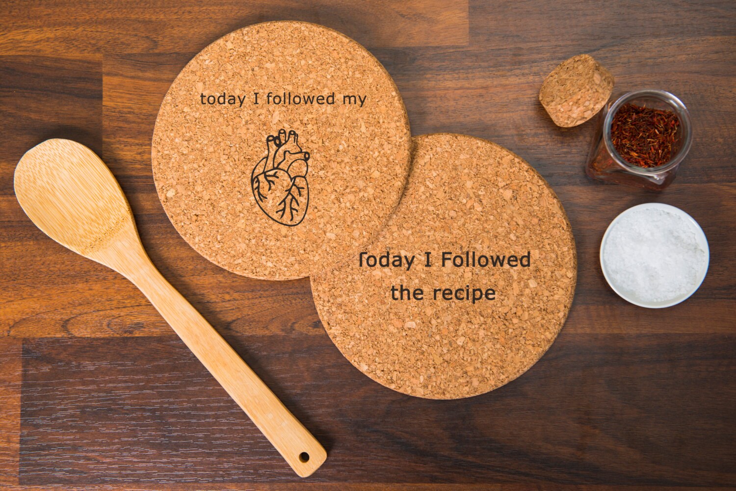 Pot Coaster Vegan gift Designed cork coaster Coaster for