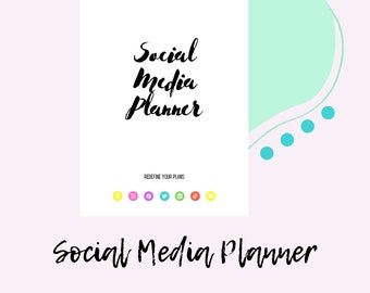 Social media planner- The ultimate social media planner- Digital download- printable planner