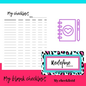 My Checklist- ADHD planner-- Planning Insert- DIGITAL DOWNLOAD-print and plan