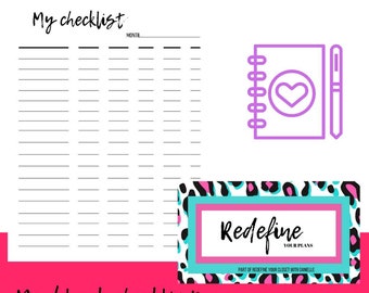 My Checklist- ADHD planner-- Planning Insert- DIGITAL DOWNLOAD-print and plan