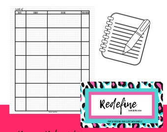 Happy Hobonichi Planner worksheet- DIGITAL DOWNLOAD