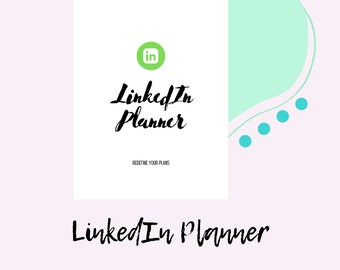 Linked In planner- SOCIAL MEDIA PLANNER- Digital download- Printable planner