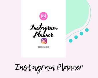 Instagram planner- SOCIAL MEDIA PLANNER- digital download- printable