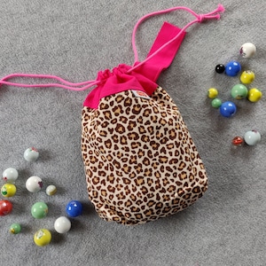 Marble bag Leopard, Cheetah, Sinterklaas scatter bag handmade, fabric image 1