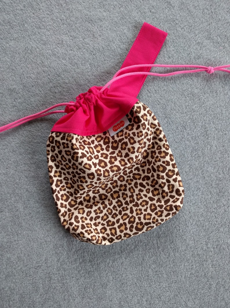 Marble bag Leopard, Cheetah, Sinterklaas scatter bag handmade, fabric image 4