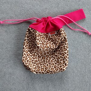 Marble bag Leopard, Cheetah, Sinterklaas scatter bag handmade, fabric image 6