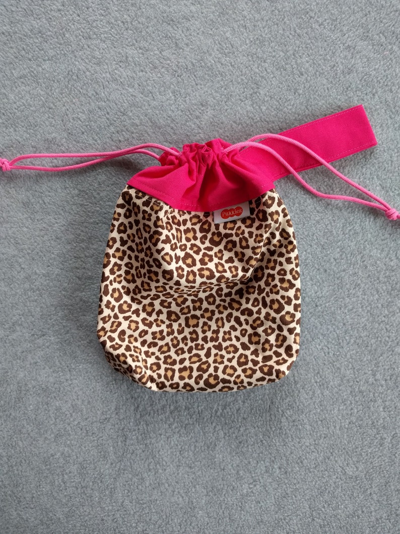 Marble bag Leopard, Cheetah, Sinterklaas scatter bag handmade, fabric image 6