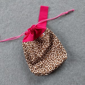 Marble bag Leopard, Cheetah, Sinterklaas scatter bag handmade, fabric image 2