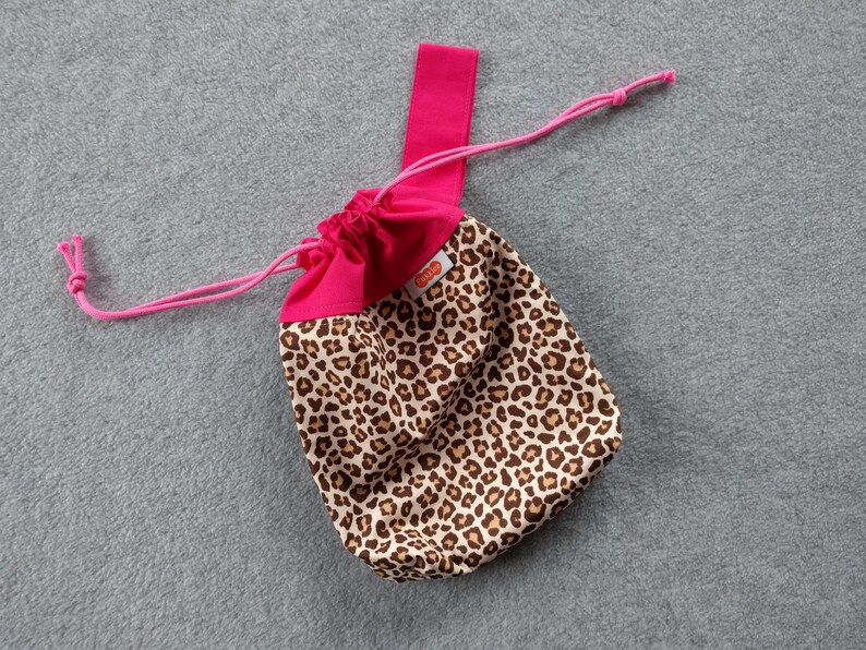 Marble bag Leopard, Cheetah, Sinterklaas scatter bag handmade, fabric image 2