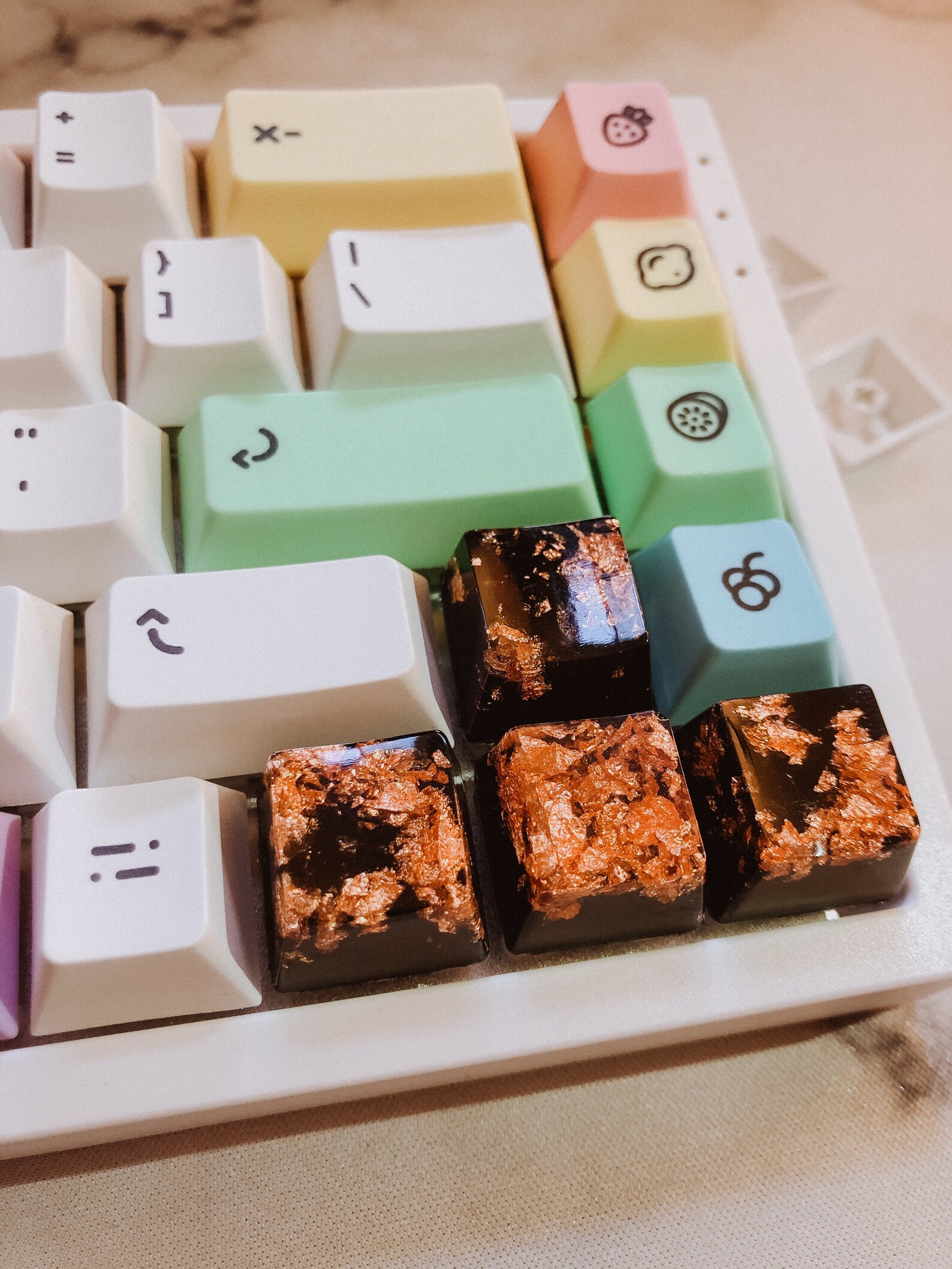 Artisan Resin Keycaps Black and Copper Marble. MECHANICAL Etsy