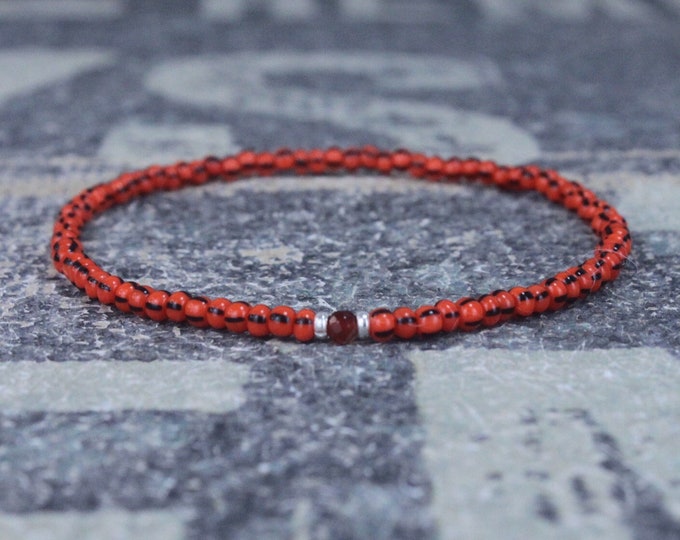 Mens Carnelian Bracelet, Friendship Bracelet, Anniversary Mens Bracelet, Beaded Bracelet, Boyfriend Gift, Gift for Boyfriend, Gifts for Him