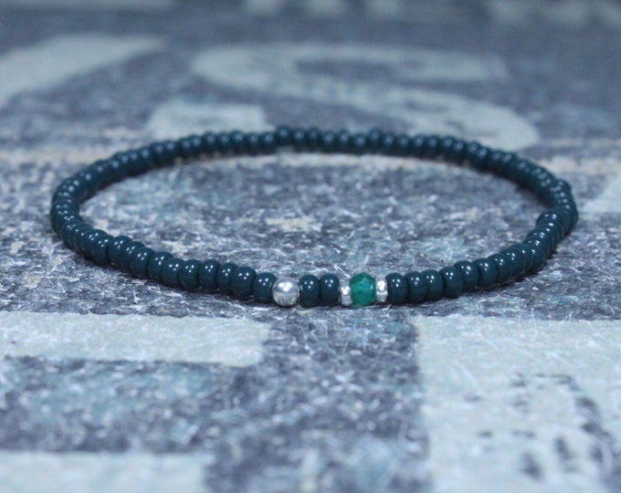 Gifts for Men, Onyx, Friendship Bracelet, Green Onyx Bracelet, Mens Bracelet, Beaded Bracelet Boyfriend Gift for Boyfriend, Gifts for Him