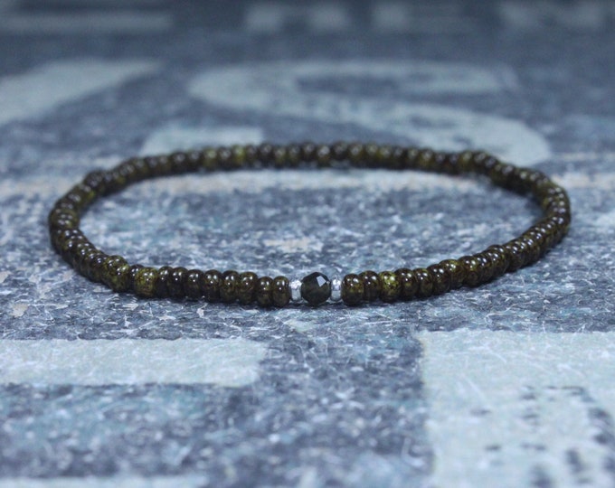 Obsidian Bracelet, Golden Obsidian Mens Bracelet, Men Gift Iolite, Mens Obsidian Bracelet, Beaded Bracelet Obsidian, Mens Iolite Bracelet