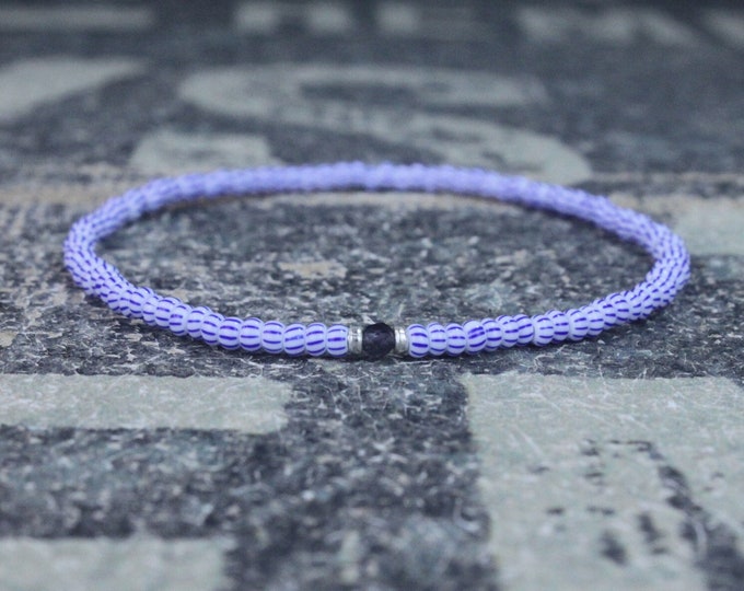 Iolite Bracelet Men, Mens Bracelet Iolite, Mens Gift, Mens Bracelet, Minimalist Iolite Bracelet, Beaded Bracelet, Mens Iolite Bracelet Gift