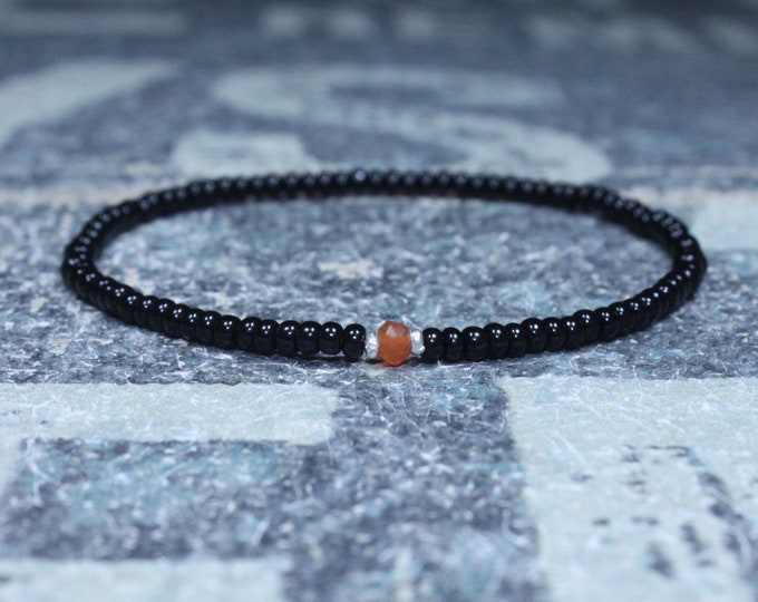 Carnelian Bracelet, Friendship Bracelet, Anniversary Gift, Mens Bracelet, Beaded Bracelet, Boyfriend Gift, Gift for Boyfriend, Gifts for Him