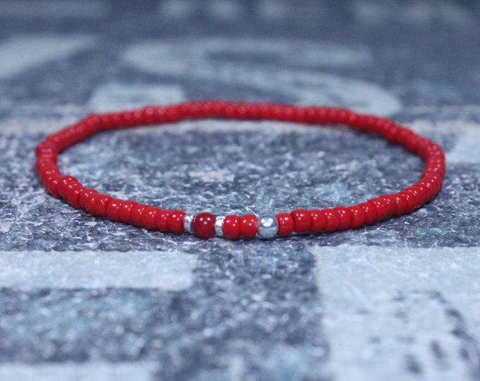 Coral bracelet, Mens Gift, Red Coral Bracelet, Gift for Men, Boyfriend Gift, Husband Gift, Gift for Boyfriend, Gift for Husband, Couples