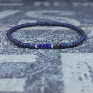 Lapis Lazuli Bracelet, Mens Lapis Lazuli Jewelry, Mens Jewelry, Mens Beaded Bracelet, Friendship Bracelet, Gift for Men, Husband Gift