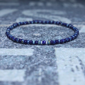 Bracciale Lapis Lazuli, Mens Lapis Lazuli Jewelry, Mens Jewelry, Mens Beaded Bracelet, Bracciale dell&#39;amicizia, Regalo per gli uomini, Regalo del marito