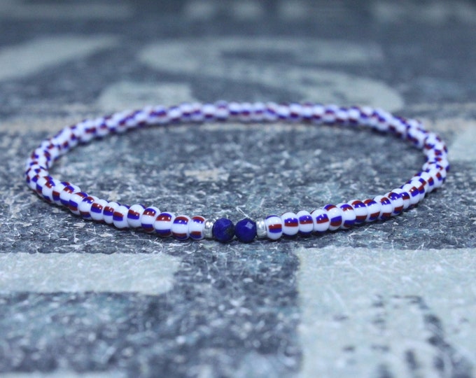 Lapis Lazuli Bracelet, Mens Lapis Lazuli Jewelry, Mens Jewelry, Mens Beaded Bracelet, Friendship Bracelet, Gift for Men, Husband Gift