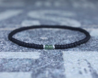 Mens Jade Bracelet, Mens Jewelry, Minimalist Bracelet, Gifts for Men, Anniversary Gift, Birthday Gift, Gift for Husband, Boyfriend Gift