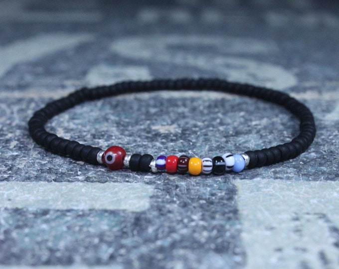 Kabbalah, Mens Beaded Bracelet, Anniversary Gift, Evil Eye Bracelet, Men Gift, Gift for Boyfriend, Bracelet, Couples Bracelet, Bead Bracelet