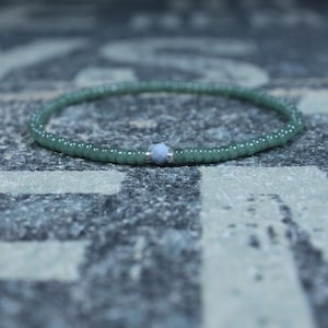 Opal Bracelet, Blue Opal, Mens Jewelry, Boho Bracelet, Minimalist Bracelet, Mens Gift, Boyfriend Gift, Gift for Men