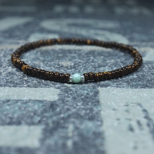 Opal Bracelet, Peruvian Opal, Mens Jewelry, Boho Bracelet, Minimalist Bracelet, Mens Gift, Boyfriend Gift, Gift for Men