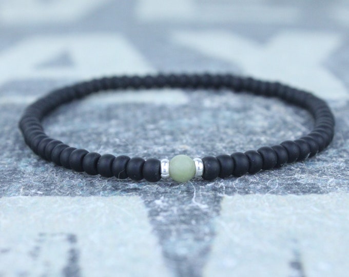 Jade Bracelet, Mens Jewelry, Minimalist Bracelet, Gifts for Men, Anniversary Gift, Birthday Gift, Gift for Husband, Boyfriend Gift S2