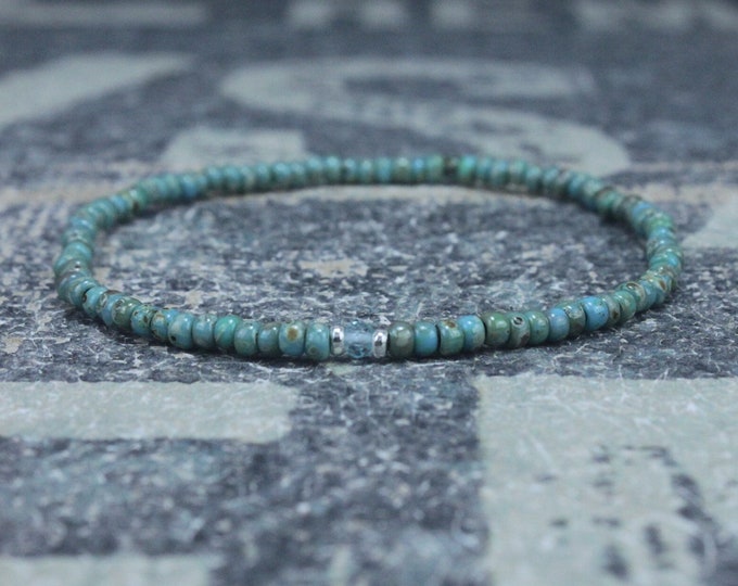 Apatite Bracelet, Birthday Gift, Mens Birthstone, Mens Gift, Mens Bracelet, Minimalist Bracelet, Beaded Bracelet, Mens Apatite Bracelet Gift