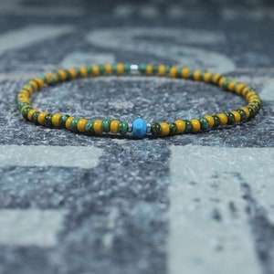 Turquoise Bracelet, Mens gifts, Gemstone bracelet, Mens Bracelet, Birthstone Bracelet, Couples Bracelet, Anniversary Gift, Beaded Bracelet