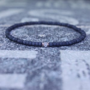 Bracelet quartz rose - rehausseur d&#39;amour, cadeau pour petit ami - or rose 24 carats vermeil, bracelets de perles pour homme, cadeau mari, perle de rocaille pour homme