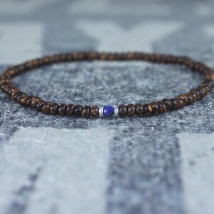 Lapis Lazuli Bracelet, Mens Lapis Lazuli Jewelry, Mens Jewelry, Mens Beaded Bracelet, Friendship Bracelet, Gift for Men, Husband Gift