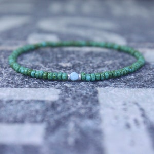Larimar Bracelet, Mens Beaded Bracelet, Mens Jewelry, Mens Beaded bracelet, Husband Gift, Mens Gift, Boyfriend Gift, Gift for men bracelet