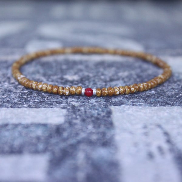 Coral bracelet, Mens Gift, Red Coral Bracelet, Gift for Men, Boyfriend Gift, Husband Gift, Gift for Boyfriend, Gift for Husband, Couples