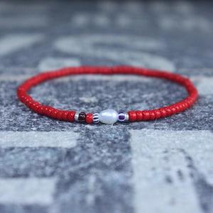 White Pearl bracelet, Mens Gift, Love Bracelet, Gift for Men, Boyfriend Gift, Husband Gift, Gift for Boyfriend, Gift for Husband, Couples