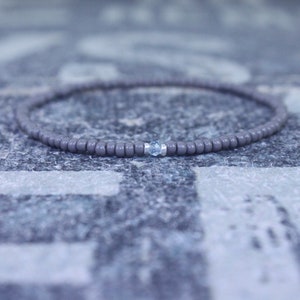 Sky Blue Topaz Bracelet, Birthday Gift, Mens Birthstone, Men Gift, Men Bracelet, Gemstone bracelet, Minimalist Bracelet, Beaded Bracelet