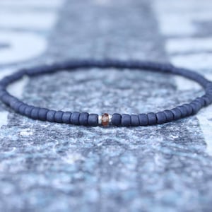 Tunduru Sapphire Bracelet, Mens Bracelet, Mens Jewelry, Mens Gift, September birthstone, Boyfriend gift, Husband Gift, Mens Beaded Bracelet