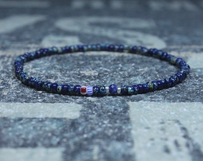 Sodalite Bracelet, Mens Bracelet Sodalite, Mens Gift, Mens Bracelet, Minimalist Bracelet, Beaded Bracelet, Mens Sodalite Bracelet Gift