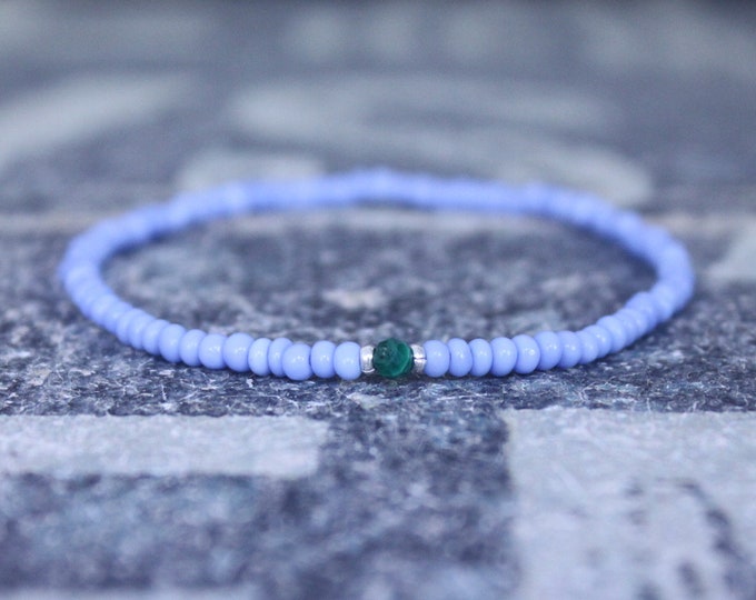 Malachite Bracelet, Mens Bracelet, Mens Beaded Bracelet, Minimalist Jewelry, Mens Gift, Gift for Him, Bead Bracelet, Bracelet Men, Bracelet